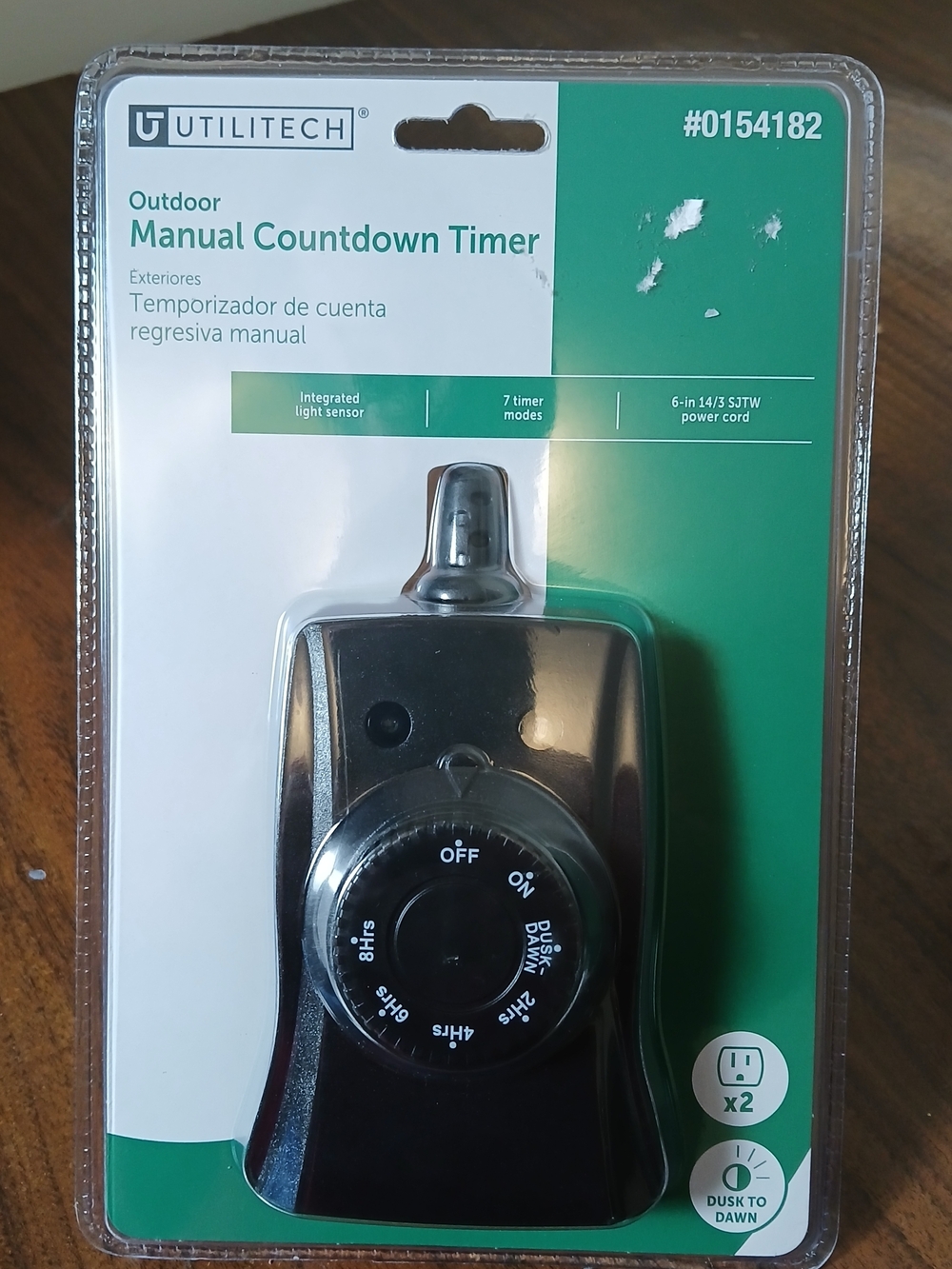 Black Outdoor Manual Countdown Timer